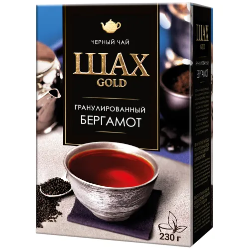 Schwarzer Tee Shah Gold Bergamot, granuliert, aromatisiert- Bergamotte