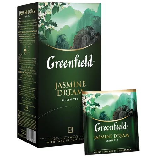 Gruener chinesischer Tee Greenfield Jasmine Dream, aromatisiert – Jasmine, in Teebeuteln0 25x2g