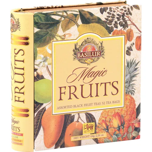 Teemischung aus 4 Sorten Schwarzer Ceylon Tee Basilur Magic Fruits Black