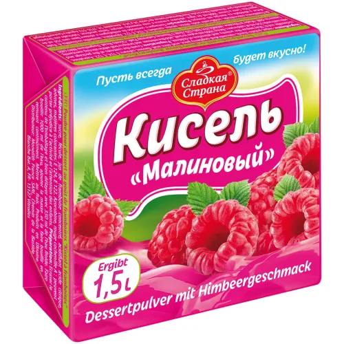SLADKAYA STRANA Dessertpulver mit Himbeergeschmack Kissel-Himbeere