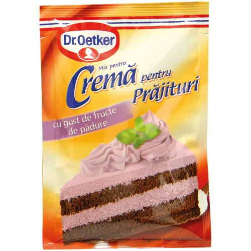 Pulver für Tortencreme mit Beerengeschmack