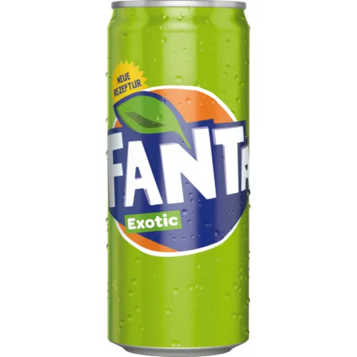Erfrischungsgetraenk Fanta Exotic mit exotischem Fruchtgeschmack, mit Zucker und Suessungsmitteln