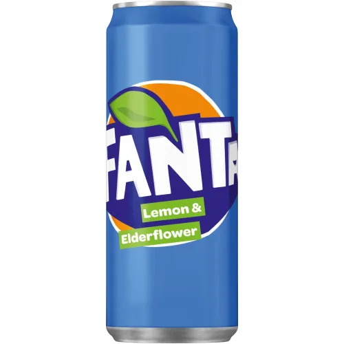 Erfrischungsgetraenk Fanta Zitrone Holunderbluete mit Zitronen- und Holunderbluetengeschm