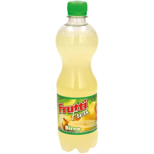 Kohlensaeurehaltiges Erfrischungsgetraenk Birne mit Birnensaft aus Birnensaftkonzentrat