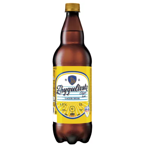 Bier Zhygulivske hell, pasteurisiert, 4,5% vol.