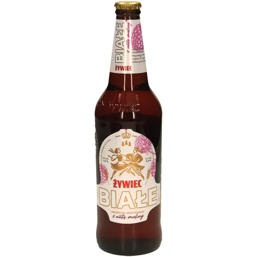 Zywiec Biale z nuta Maliny Weizenbier-Mischgetränk mit Himbeergeschmack, pasteurisiert. Alk. 4,5% vol.