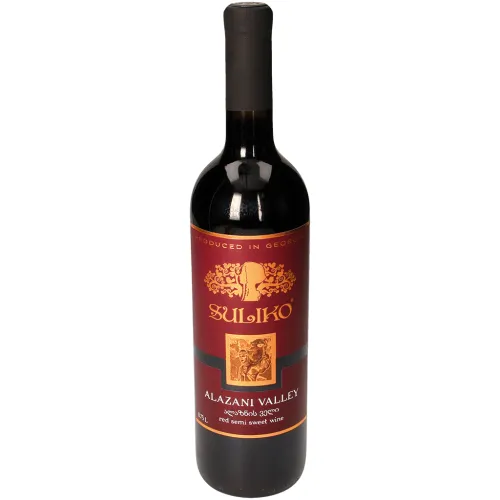 Suliko Alazani Valley Rotwein aus Georgien, lieblich 10,5 % vol.
