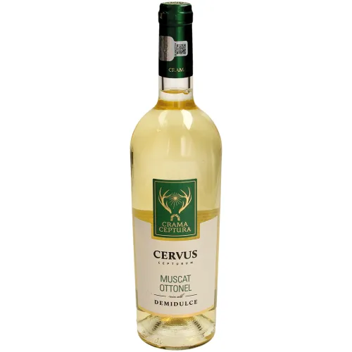 Cervus Muscat Ottonel Vin Alb Demidulce Вино из Румынии, белое, сладкое, 12,5% алк.