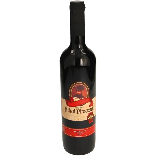 Красное вино полусухое Mihai Viteazul-Merlot 12% алк.