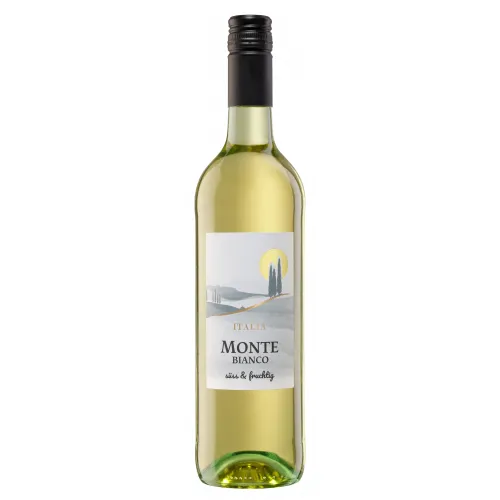 Italienischer Weißwein Monte Bianco, süss und fruchtig