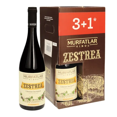 3+ 1 акция Murfatlar Zestrea Cabernet Sauvignon Вино из Румынии красное, полусладкое
