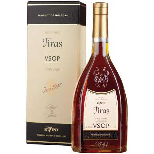 Weinbrand (Brandy) Tiras in Geschenkbox / 6 Jahre, 40% vol.