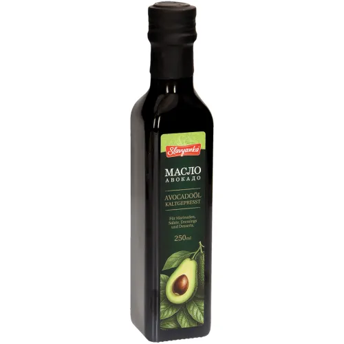Avocadoöl, kaltgepresst.