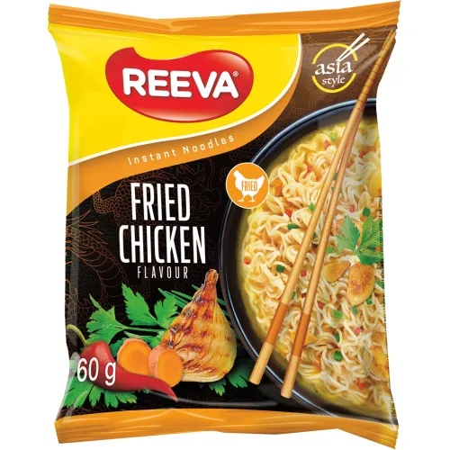 REEVA Вермишель быстрого приготовления со вкусом жареной курицы.