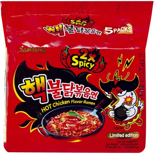 SAMYANG Instant-Nudeln nach asiatischer Art – mit extra scharfem Hühnerfleischgeschmack (mit Zuckern und Süßungsmittel)