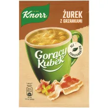 Польский кислo-мучной суп с гренками