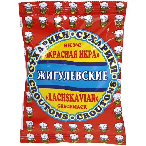 Снек из хлеба со вкусом красной икры
