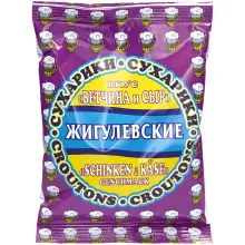 Снек из хлеба со вкусом ветчины и сыра