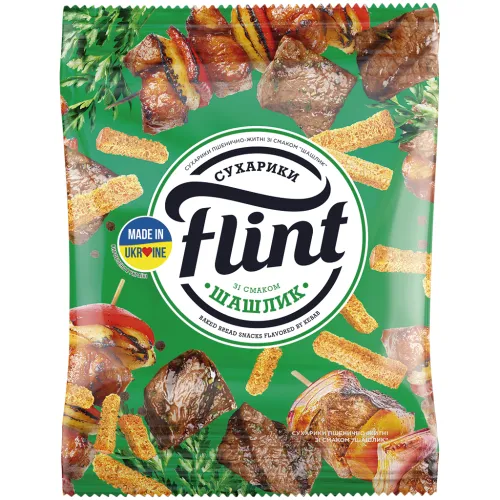 Flint- Сухарики из пшеничного хлеба со вкусом шашлыка