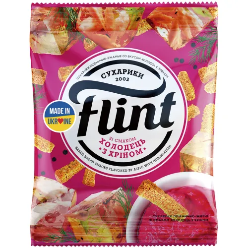 Flint - Snack aus Weizenbrot mit Aspik-Meerrettich-Geschmack