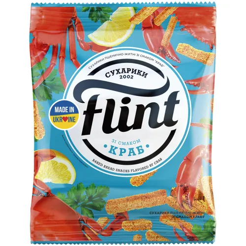 Flint - Snack aus Weizenbrot mit Krabbengeschmack