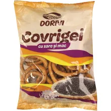 Сушки из дрожжевого теста с солью и мако..