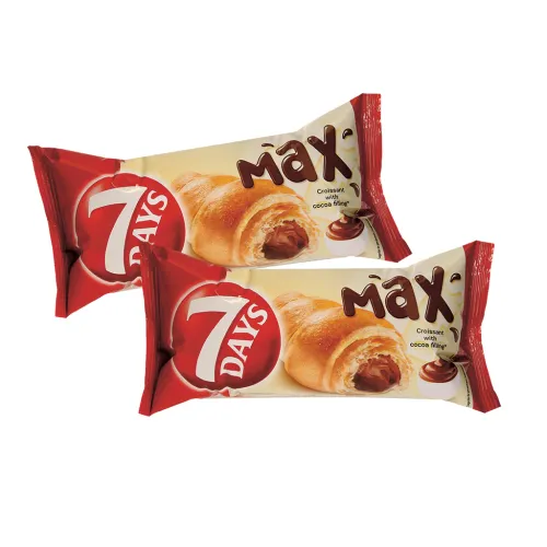 Croissant- Plundergebäck mit 28% Füllung mit Schokoladengeschmack