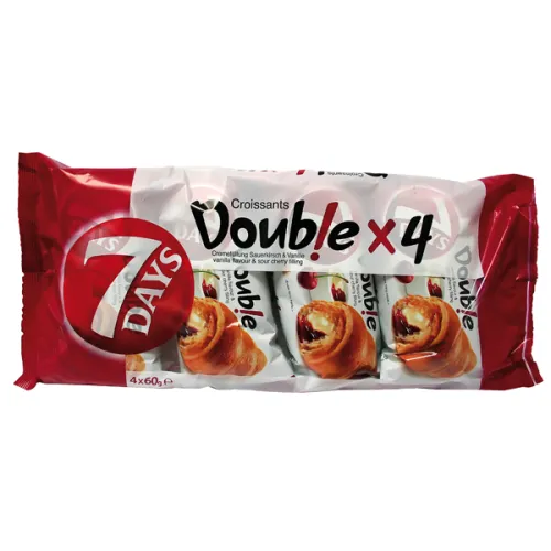 Double Croissants mit Vanillecremefüllung & Sauerkirschfruchtfüllung