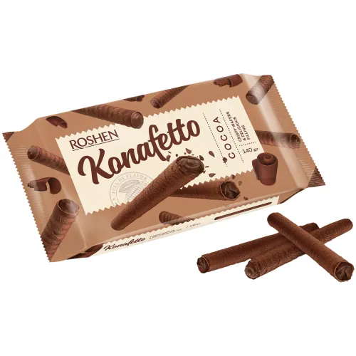 Konafetto Вафельные трубочки с какао, с какао-кремом (59%)