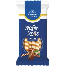 Waffelröllchen mit einer Kakaocremefüllu.. Waffelröllchen mit einer Kakaocremefüllu..
