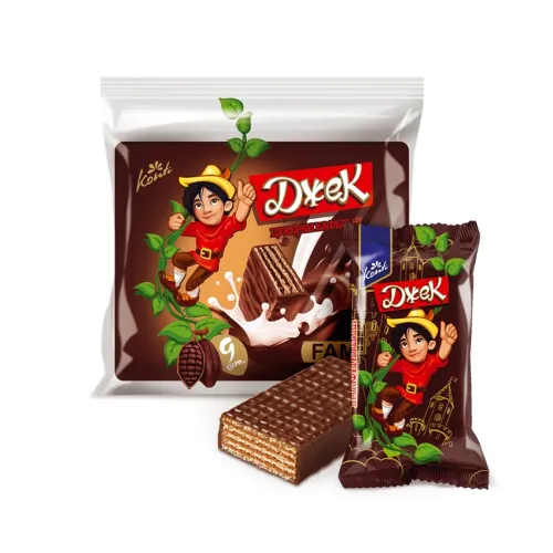 SvitKonti Waffelriegel „Jack Waffers“ in kakaohaltiger Fettglasur 27%