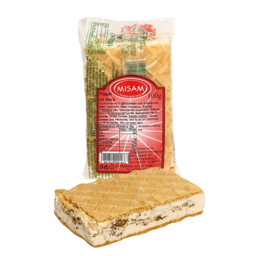 Zuckerwaren-Waffelschnitte mit Walnüssen