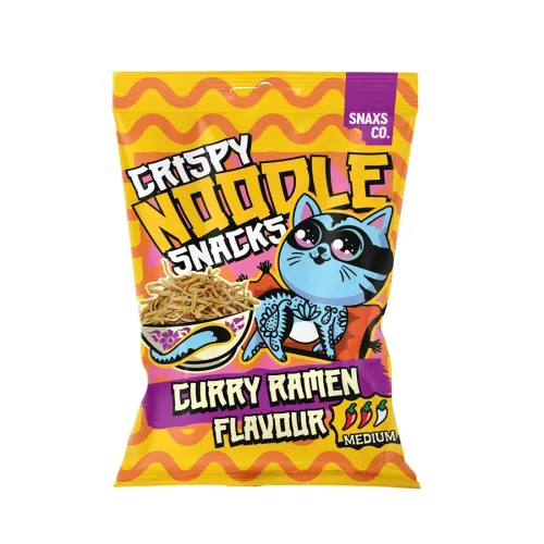 Crispy Noodle Snacks Weizensnacks mit Curry-Geschmack