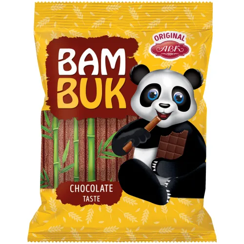 BAM-BUK Gefüllte Gebäckstangen mit Cremefüllung mit Kakaogeschmack 60%