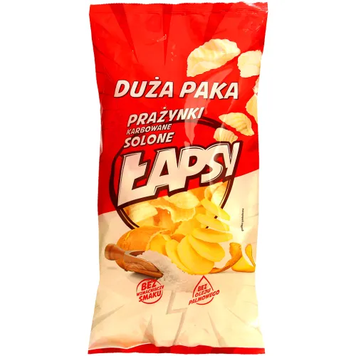 LAPSY Prazynki karbowane solone Kartoffelsnacks gesalzen