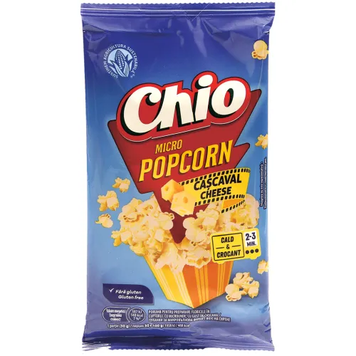 Chio micro popcorn cascaval Maiskörner für Mikrowellen-Popcorn mit Käsegeschmack.