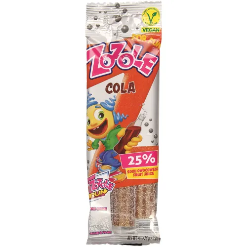 Fruchtgummis mit Cola-Geschmack , supersauer.