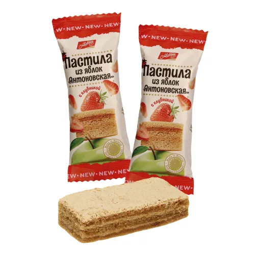 Pastila Süßware auf Apfelpüreebasis mit Erdbeerpüree