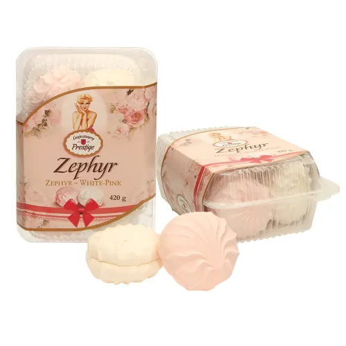 Schaumzuckerware mit Vanille-Erdbeer-Geschmack