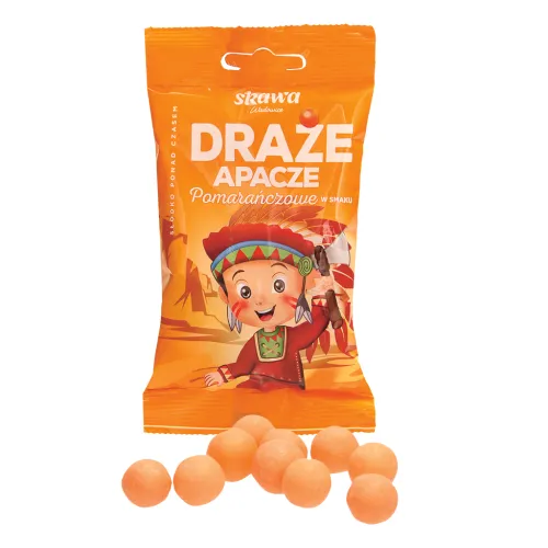 Skawa Draze pomaranczowe Dragees mit Orangengeschmack