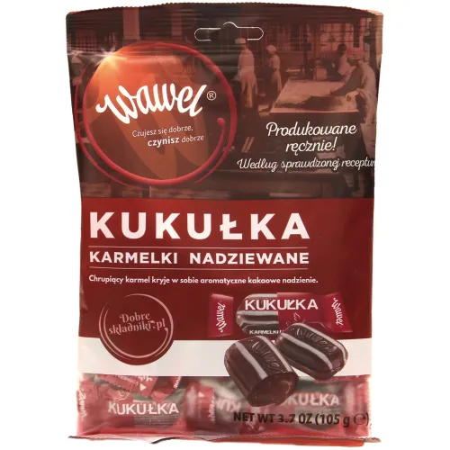 Hartkaramellen mit kakaohaltiger Füllung Kukulka (25%)
