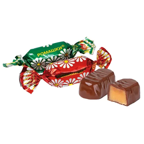 Fondant-Konfekt Romaschki mit Rumaroma in kakaohaltiger Fettglasur