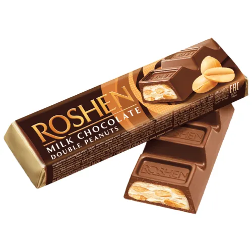 Double peanuts Батончик из молочного шоколада с арахисовым кремом и арахисом
