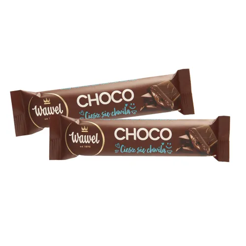 Choco Schokolade mit Schokoladenfüllung (51%) mit Schokolade (10%). Schokolade enthält neben Kakaobutter auch andere pflanzliche Fette.