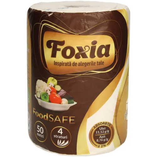 Foxia-Papierhandtuch, 4-lagig (1 Rolle x 313 Blätter)