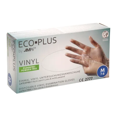 Vinyl-Handschuhe puderfrei Grösse M, 100 St.