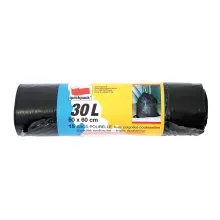 Müllbeutel mit Zugband, schwarz 50 x 60c..