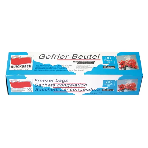 Gefrierbeutel 3 Liter, 25 x 32 cm, 30 St.