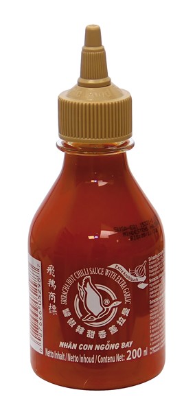 Chilisauce "Sriracha" mit extra Knoblauch