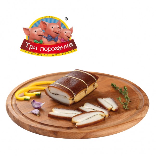 Schweinespeck "Salo kajfowoe" gepökelt und geräuchert
